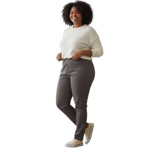 APT.9 GRAY PULL ON SKINNY LEG PANTS SZ.L NWT.